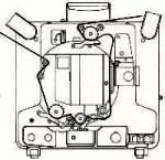 16ミリ映写機手動型のフィルム装鎮方法