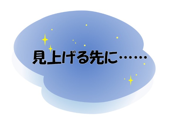 七里図書館　2023年7月　一般展示見出し　見上げる先に……