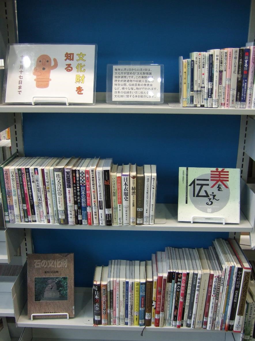 武蔵浦和図書館特集展示の写真です。