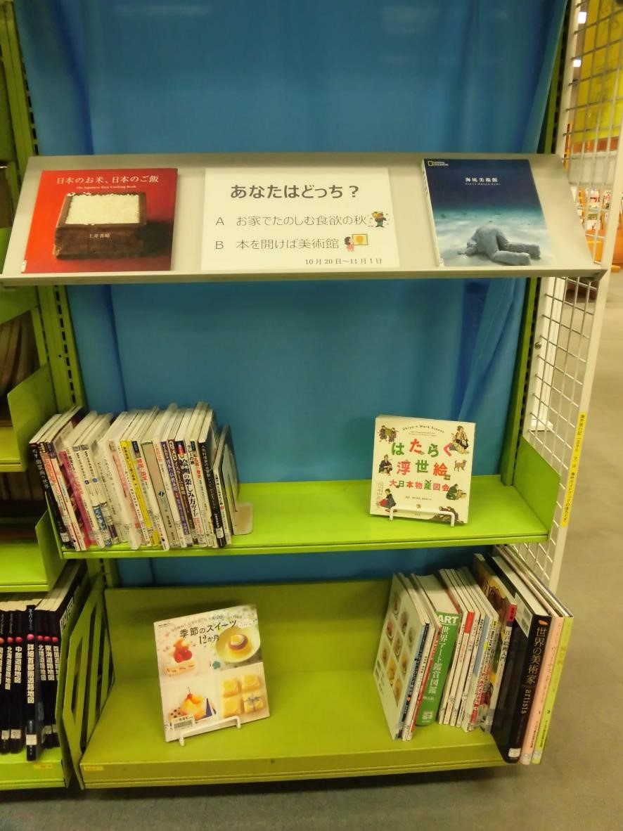南浦和図書館展示の写真です。