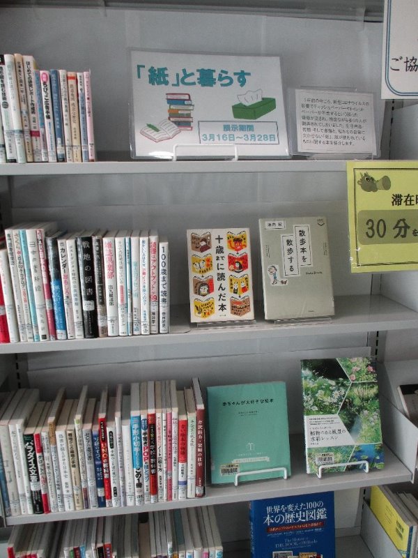 武蔵浦和図書館特集展示の写真です。