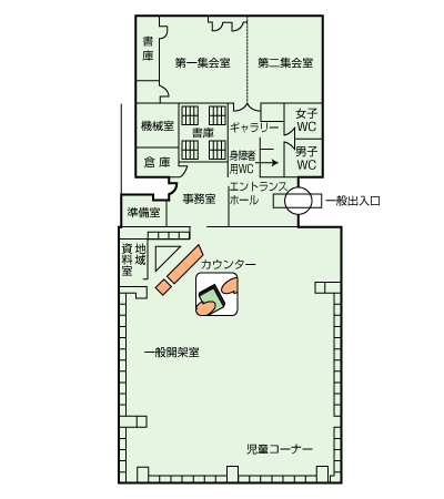 与野南図書館フロア図