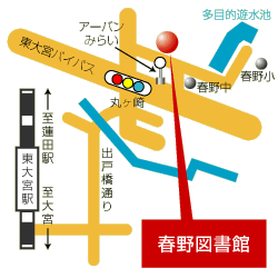 春野図書館　地図