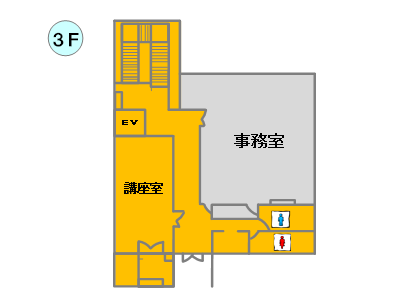 南浦和図書館フロア図(3階)