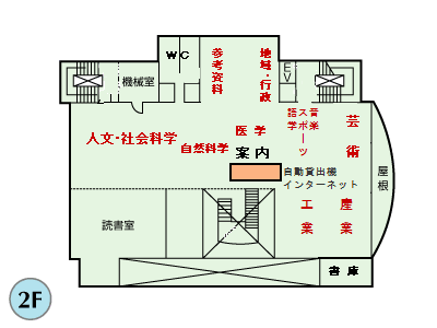 与野図書館フロア図(2階)