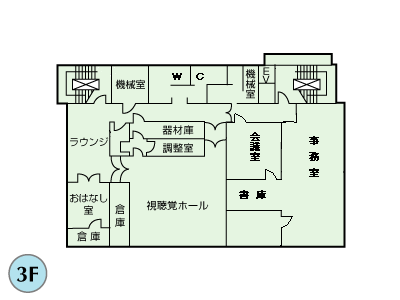 与野図書館フロア図(3階)