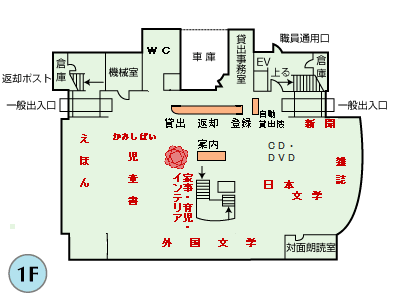 与野図書館フロア図(1階)